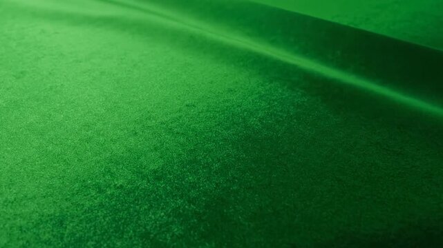 Closeup of a Green Felt Surface with Smooth Texture for Gaming or Decorative Use