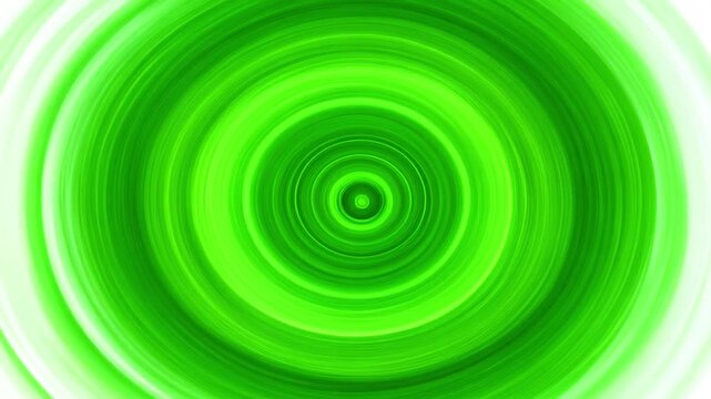 Abstract radial green circle background with vibrant lime glowing rings and emerald circular light motion blur effect for creative digital designs