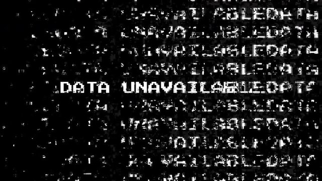 Data unavailable text suitable for techthemed designs needing a modern, datadriven effect. Perfect for futuristic presentations or digital art projects.