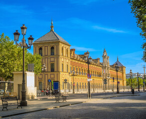 Obraz premium Stunning historical buildings of the UNiversity of Seville, Andalusia, Spain