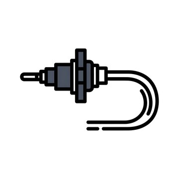 Close-up of black HDMI cable connector.