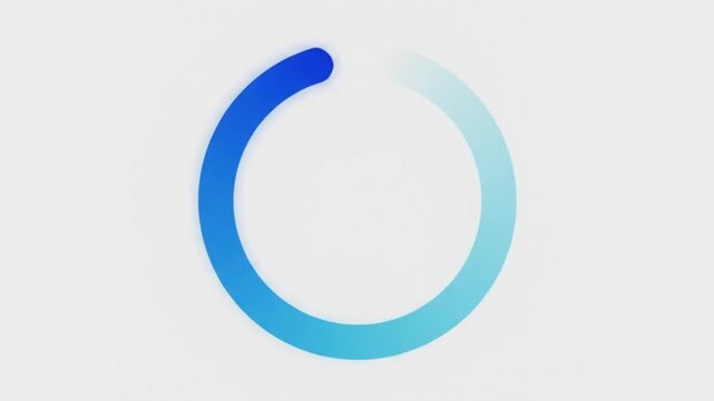Blue circular loading progress indicator animation