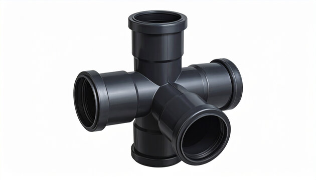 Plastic Pipe Cross Fitting for Plumbing Systems