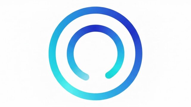 Abstract blue circular loading icon animation