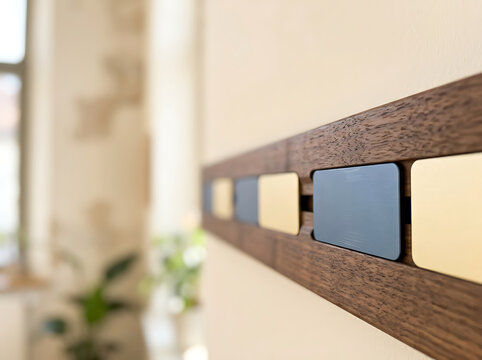 Modern Wall Mounted Task Management Rail with Modular Sliding Magnetic Markers for Agile Office Organization and Productivity Planning