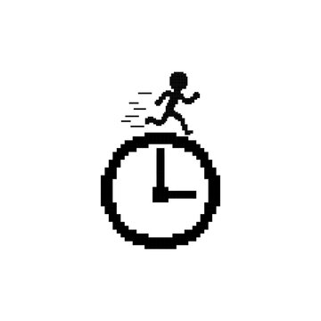 Running against time pixel art