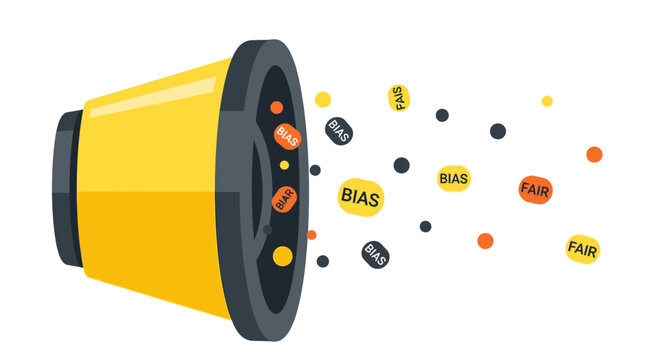 Megaphone Broadcasting Bias and Fair Terms: Conceptual Illustration of Media Influence, Social Justice, and Ethics in Communication