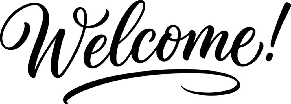 Elegant calligraphy welcome sign perfect for events home decor and hospitality businesses
