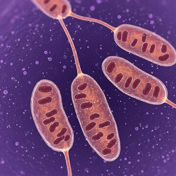 Microscopic view of rod shaped bacteria cells.