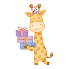 Fototapeta premium Christmas cartoon drawing