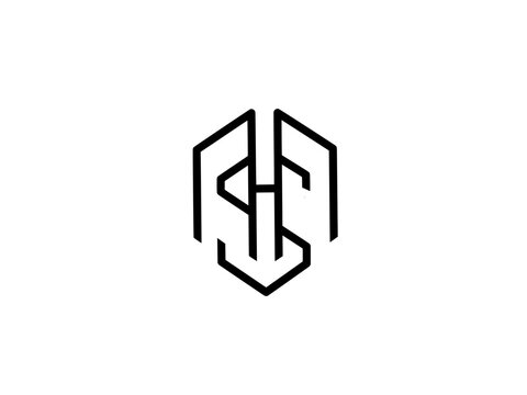 SH hs letter logo