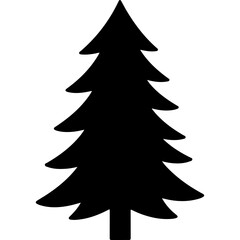 Fototapeta premium Christmas tree Santa Hat Symbol Silhouette on White Background