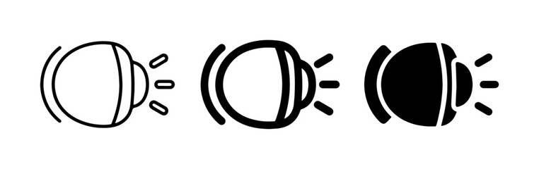 Headlight Icons: Outline, Filled, and Silhouette for Automotive and Technology Concepts © Kamal