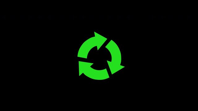 Recycle logo rotating symbol pattern perfect for ecofriendly designs. Ideal for environmental campaigns, sustainable products, and recycling awareness posters.