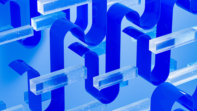 Abstract design representing blockchain technology in a digital space