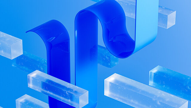 Abstract design representing blockchain technology in a digital space