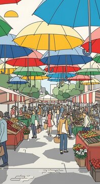 Market Street Umbrellas. (2)