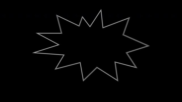 Thinking cartoon cloud on a black background with a speech bubble designed in a graphic comic style. Perfect for branding and print materials.