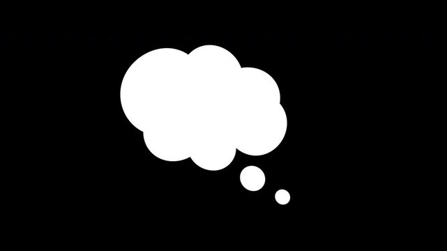 Thinking cartoon cloud thought bubble icon is suitable for presentations, social media posts, web design, brainstorming concepts, or thoughtprovoking content.