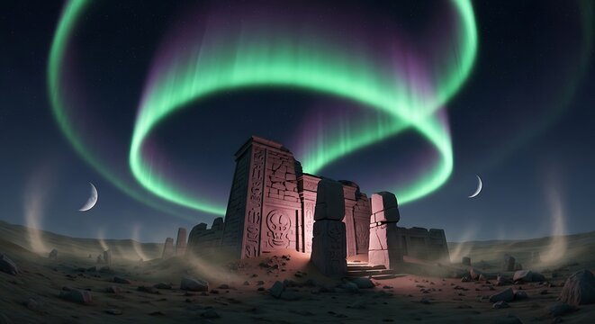Aurora Over Ancient Ruins. (26)