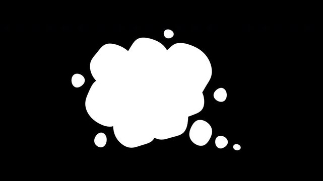 Thinking cartoon cloud. Suitable for comic book illustrations, social media graphics, and presentations. Enhances dialogue in a visually striking manner. Suitable for digital media.