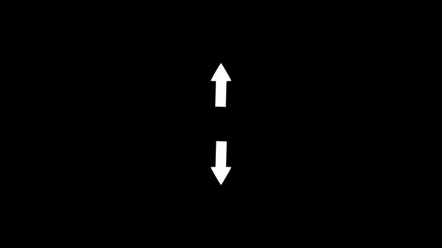 Two arrows corner two arrows expand Outline icon animation.arrow icon in trendy flat icon.