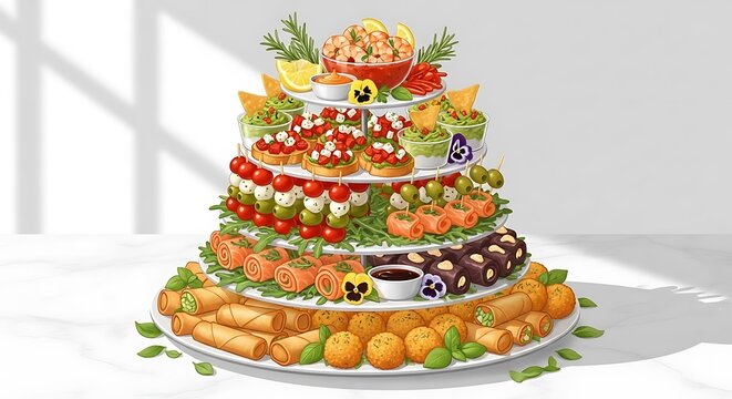 Festive Food Tower.