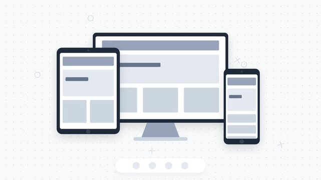 2D Animation Concept of Responsive Design Testing Across Devices 4K