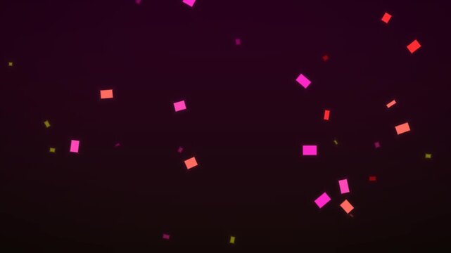 Vibrant Multicolored Paper Confetti Falling Gracefully Against Clean Background Creating Festive Celebration Atmosphere for Party Holiday and Special Event in High Resolution Ultra HD Footage