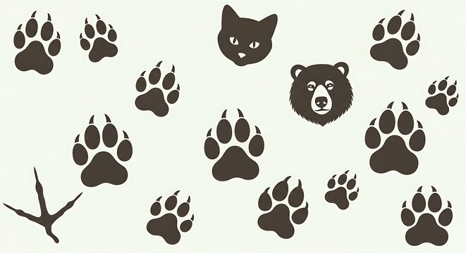 Animal Tracks Pattern.