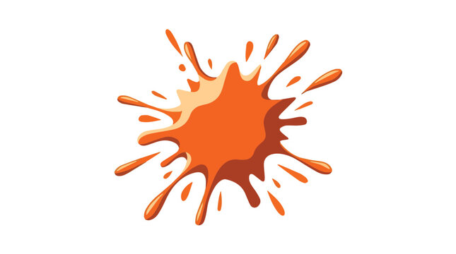 Colorful orange paint spl