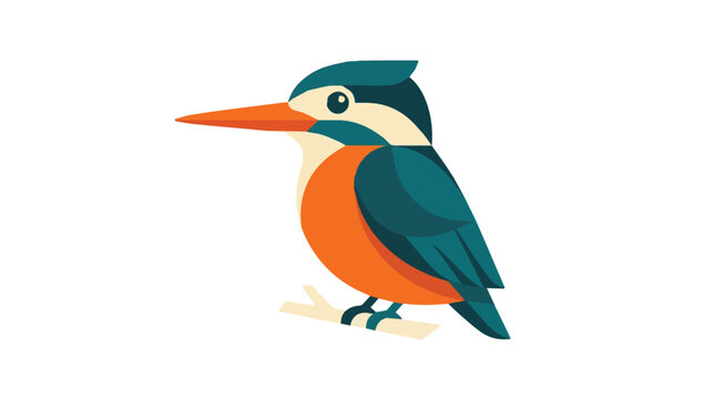 Colorful cartoon kingfish
