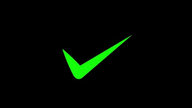Check mark symbol. approved tick mark icon, Check mark icon animation , right mark icon. check box, tick box, green checkmark.