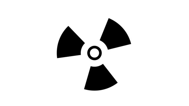Fan icon animation on white background. Spinning or rotating fan icon. Wing speeding up animation.