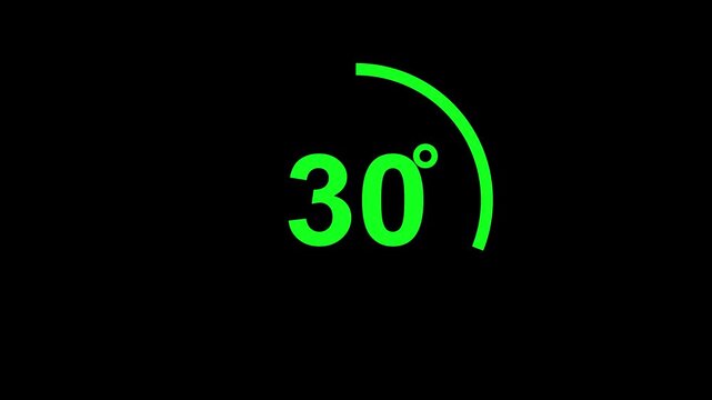 30 degree view icon animation, Icon 30&deg; animation with optional lama matte. Chroma key included