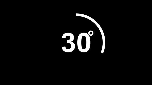 30 degree view icon animation, Icon 30&deg; animation with optional lama matte. Chroma key included