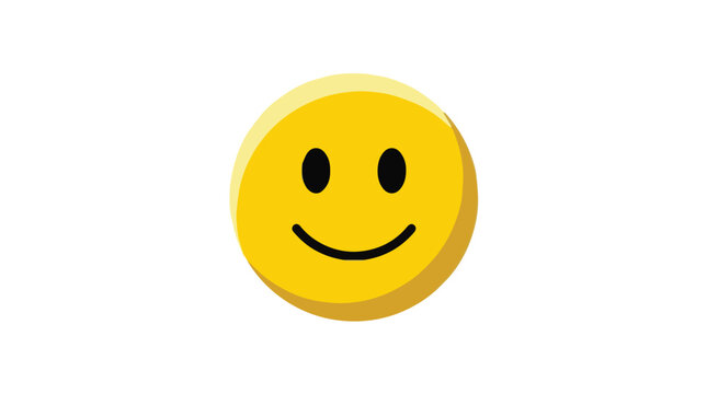 Bright yellow smiling fac