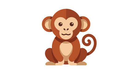 Cute cartoon monkey with © Moeh noer