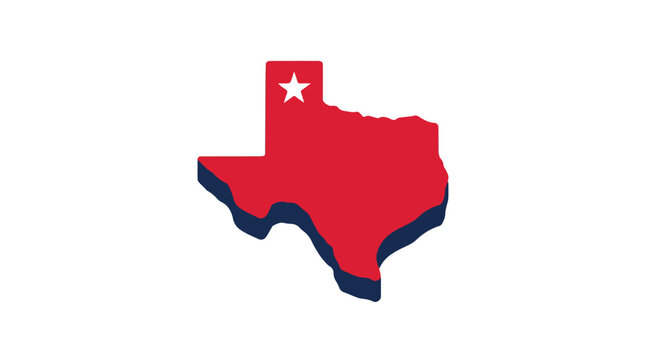 Texas state map silhouett