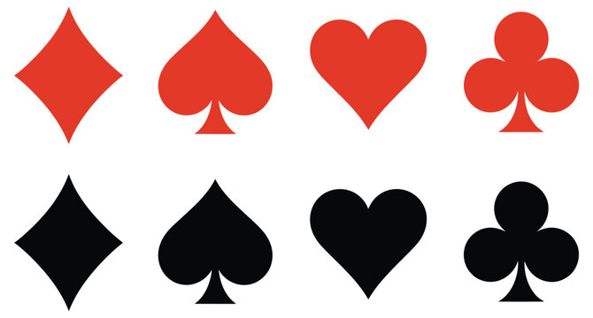 Playing Card a professional vector playing deck graphics with classic card suits for casino poker and game design