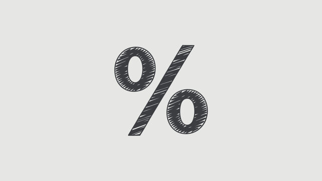 Hand drawn sketch of a percentage sign