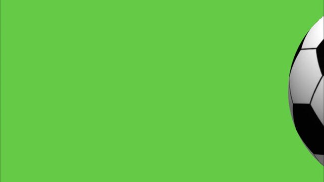 Football soccer ball transition on transparent background, Soccer Ball Flying Kick towards camera Transition Green Screen, Created for sports broadcasts, football promotions, championship videos etc