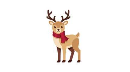 Cute cartoon reindeer wit © Micro Design-id