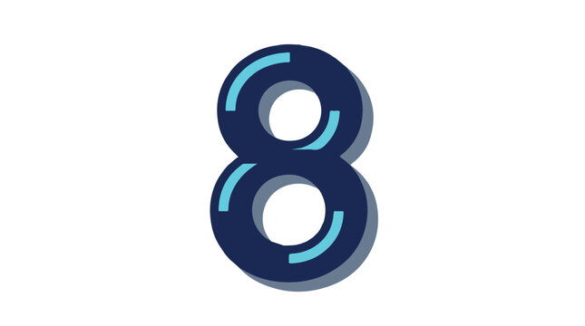 Number eight graphic symb