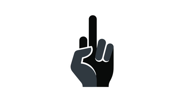 Stylized hand with raised