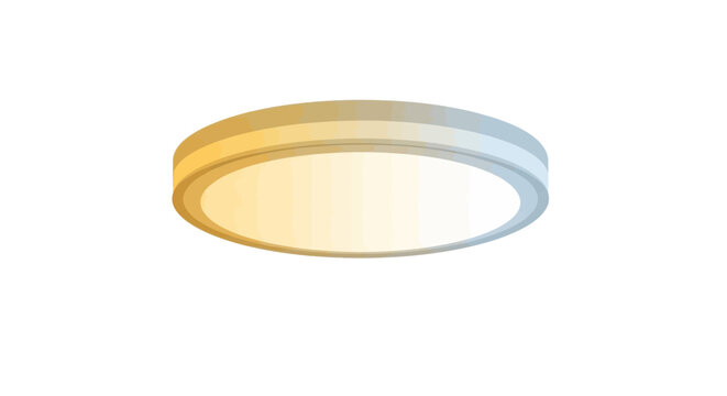Modern Round LED Ceiling Light with Adjustable Warm and Cool White Color Temperature - Smart Home Minimalist Lighting Fixture Isolated on White Background