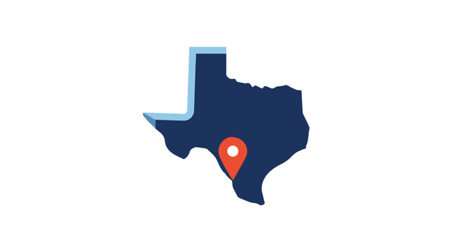 Map of Texas with State B