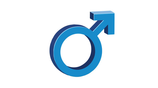 Stylized blue male gender