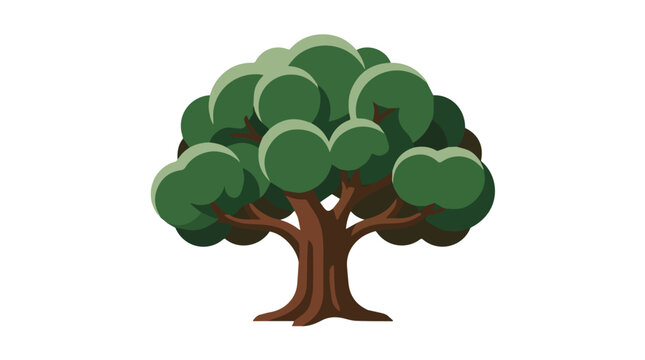 Stylized green tree with