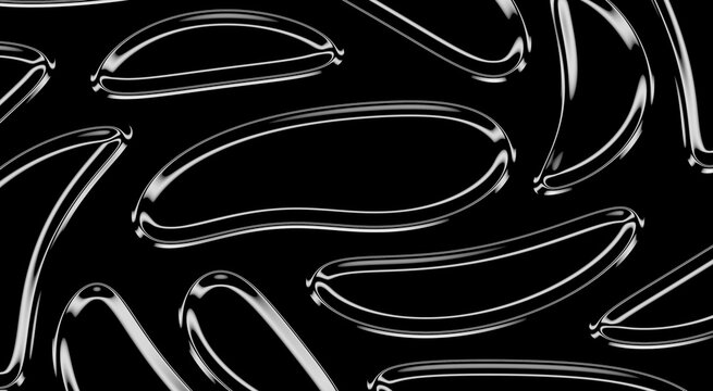 Liquid Chrome Loops - Dark Black